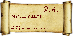 Pécsi Adél névjegykártya
