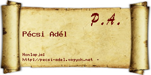 Pécsi Adél névjegykártya